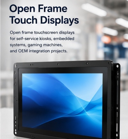 Open frame touch display for kiosk systems and OEM embedded integration